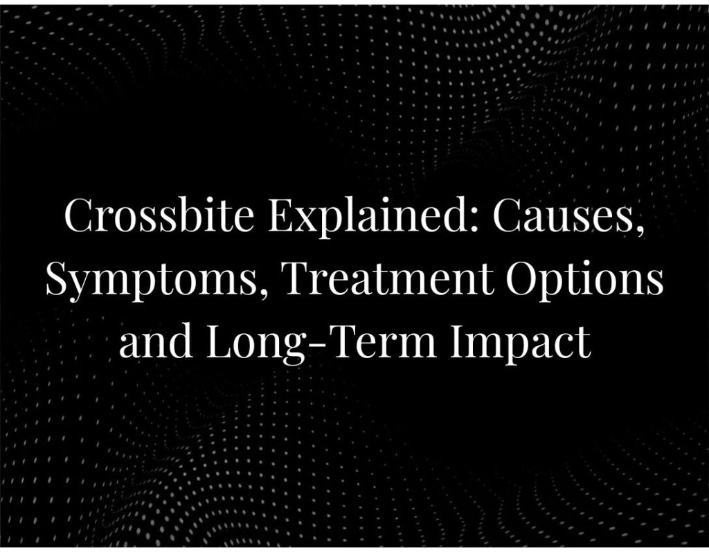 Crossbite teeth misalignment treatment diagram
