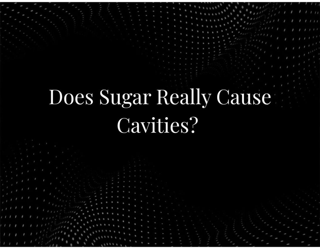 Sugar causing tooth cavities diagram