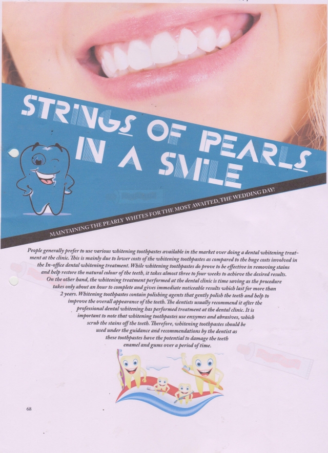 Strings of pearls in a smile- Authored by Karishma Jaradi